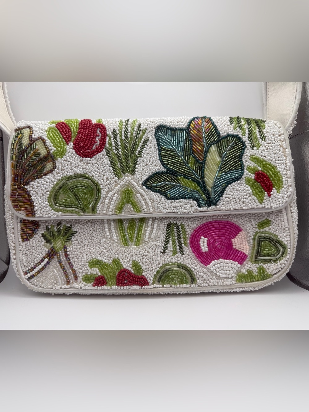 TJMax: Made in India Beaded Garden Vegetable Shoulder Bag